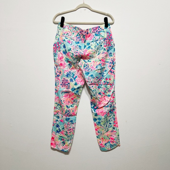 Lilly Pulitzer Women's Alina Ankle Crop Skinny Trouser Pants Gypsea Serene Blue - Picture 4 of 4